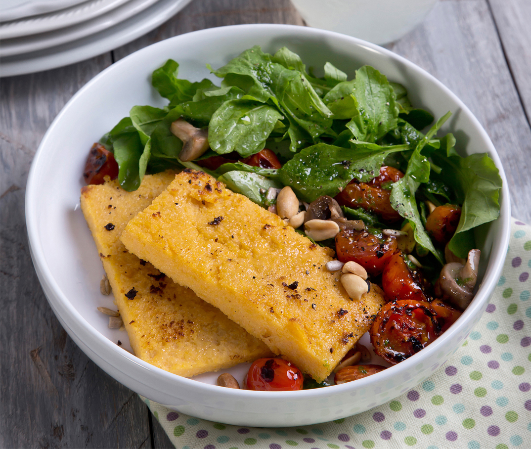 Ensalada con polenta